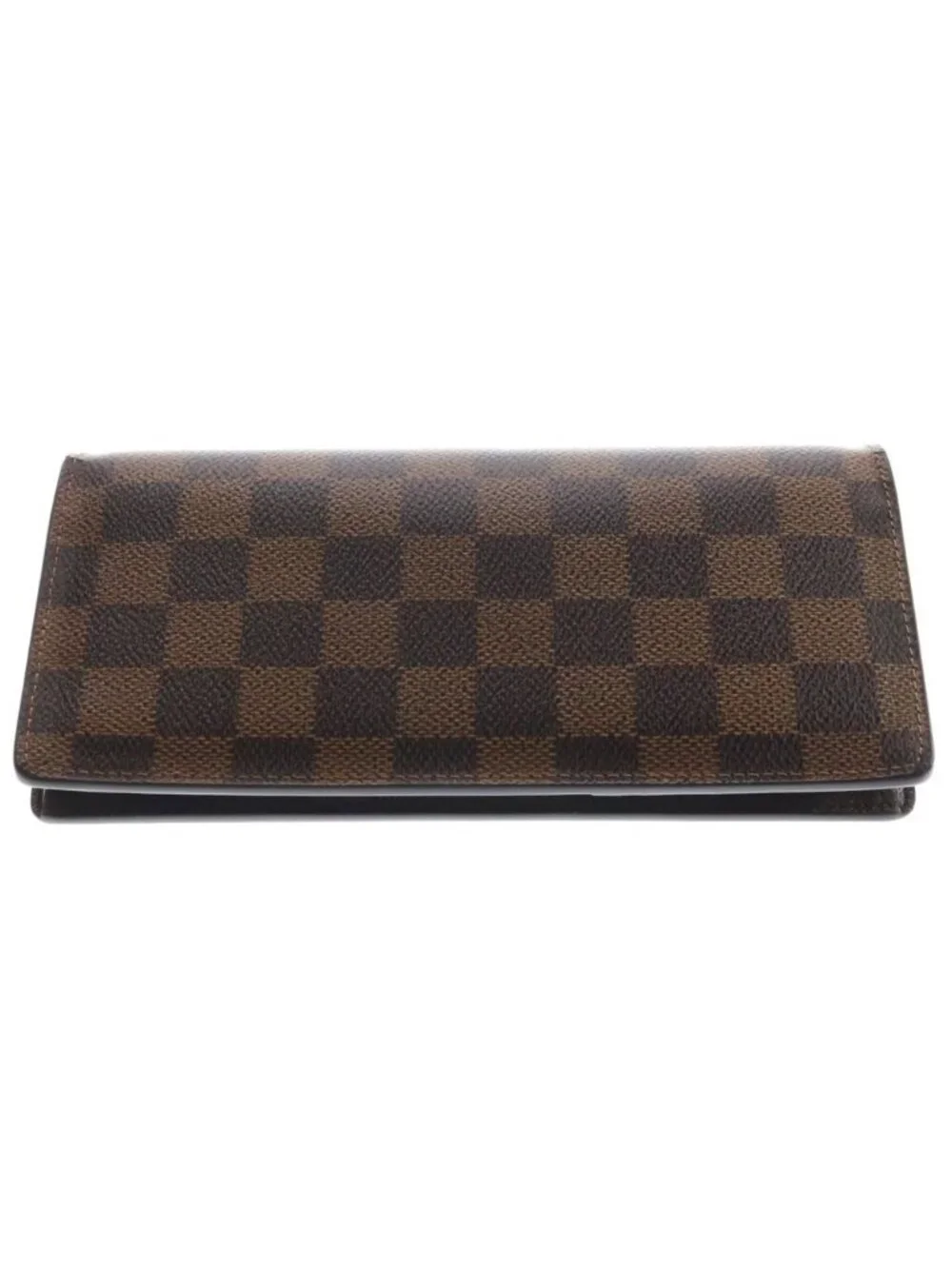 Louis Vuitton Damier Portefeuille Brazza Wallet Leather Brown